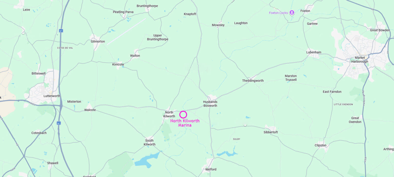 How To Find Us Nkm 1 North Kilworth Marina Directions Map